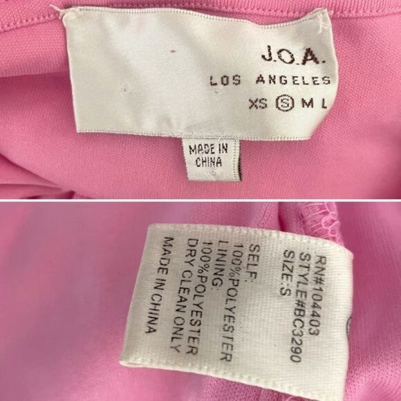 J.O.A. pink floral embossed eyelet mini dress S - Picture 12 of 13